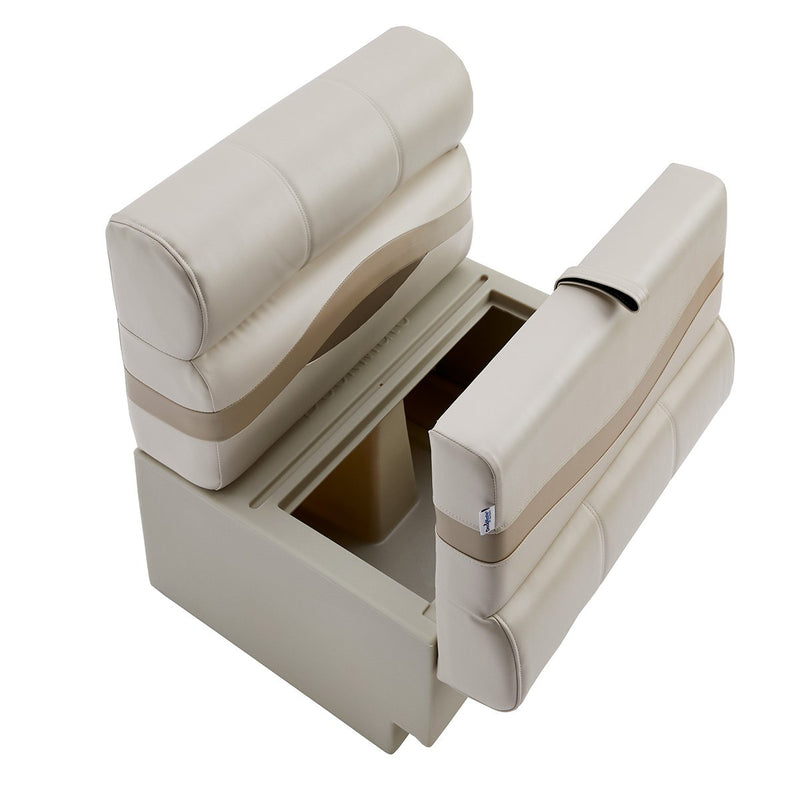 DeckMate Pontoon Bench top down open