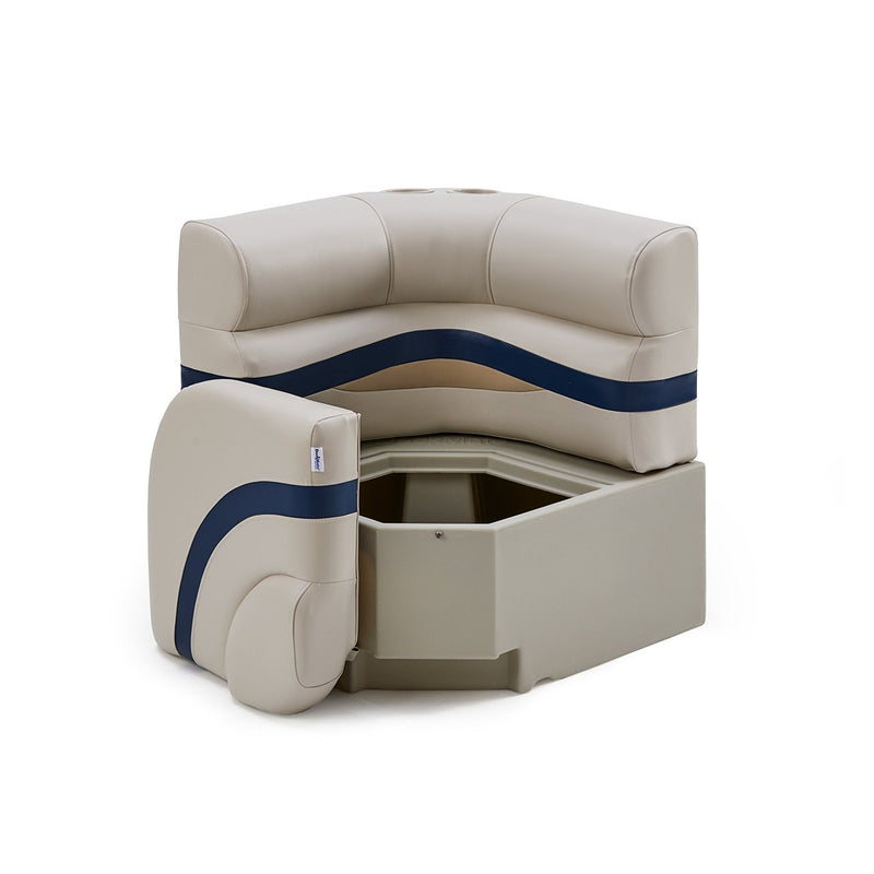 DeckMate Pontoon Corner Seat Open