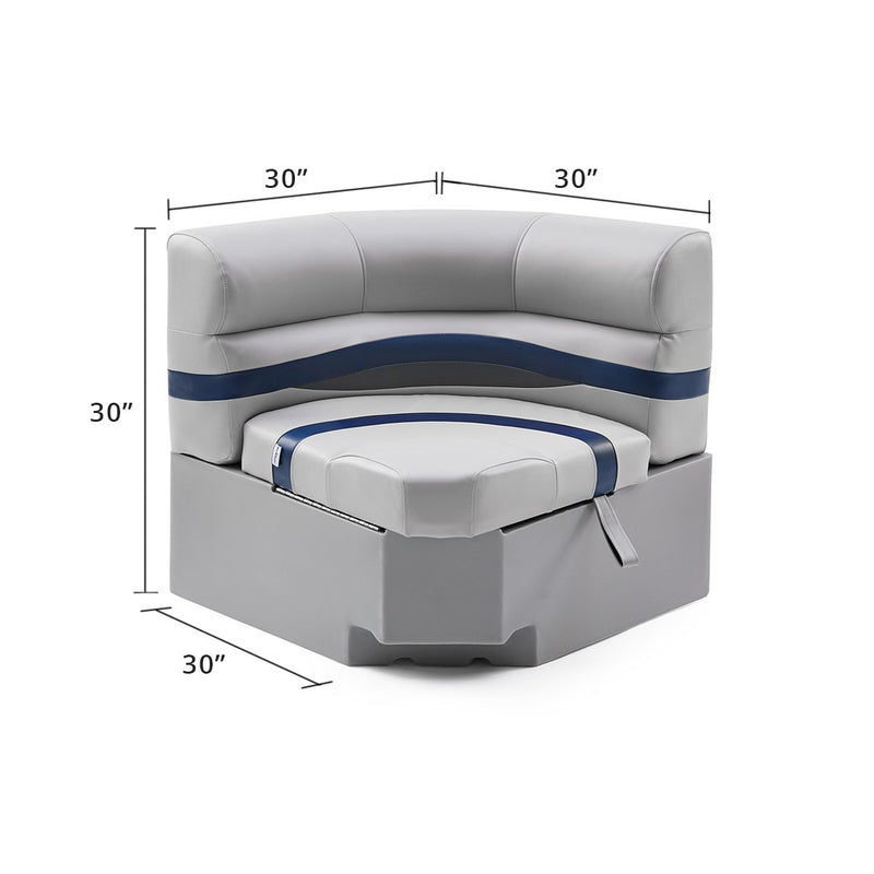 DeckMate Pontoon Bow Seat dimension illustration