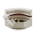DeckMate Pontoon Boat Corner Bow Seat open