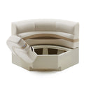 DeckMate Pontoon Boat Corner Bow Seat open