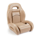 Deckmate High Back Sport Racing Style Bucket Seat Tan Marine Grade Vinyl Black Accent for sale