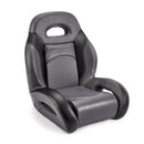 Deckmate High Back Sport Racing Style Bucket Seat Charcoal & Black Marine Grade Vinyl for sale