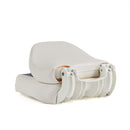 DeckMate Economy Center Hinge Cushion Fishing Boat Seat White Blue Marine Grade Vinyl for sale