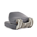 DeckMate Economy Center Hinge Cushion Fishing Boat Seat Charcoal Green Marine Grade Vinyl for sale