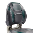 DeckMate Economy Center Hinge Cushion Fishing Boat Seat Charcoal Green Marine Grade Vinyl for sale