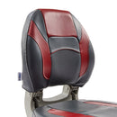 DeckMate Economy Center Hinge Cushion Fishing Boat Seat Charcoal Red Marine Grade Vinyl for sale