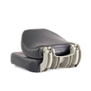 DeckMate Economy Center Hinge Cushion Fishing Boat Seat Charcoal Red Marine Grade Vinyl for sale