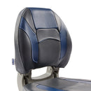 DeckMate Economy Center Hinge Cushion Fishing Boat Seat Charcoal Blue Marine Grade Vinyl for sale