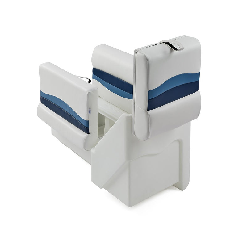 DeckMate Classic Left Lean Back Pontoon Seat attached rear open