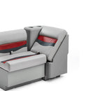 DeckMate Classic Left Lean Back Pontoon Seat attached