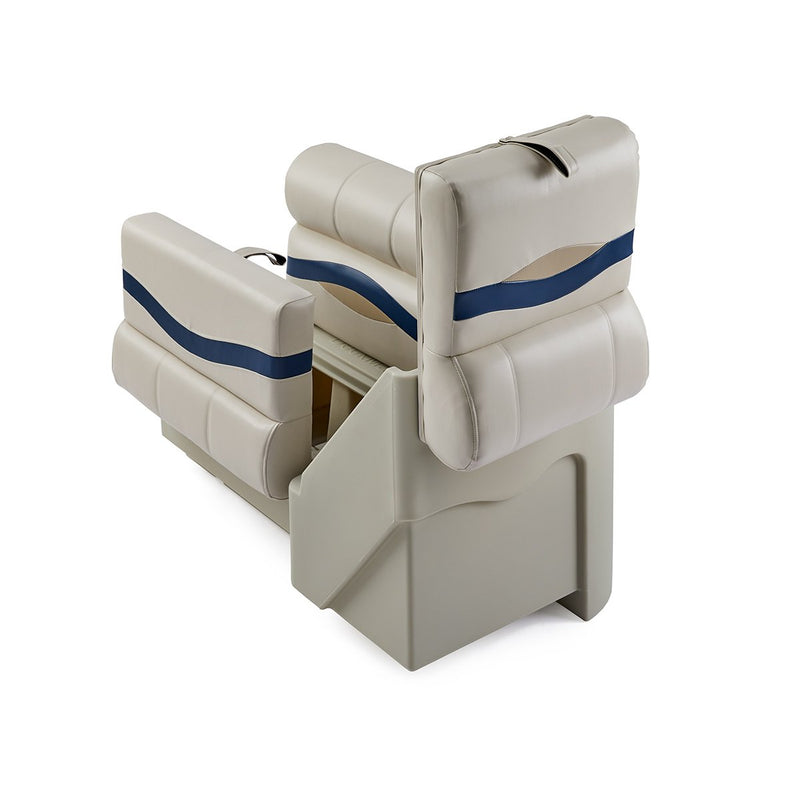 DeckMate Premium Left Lean Back Boat Seat attached open