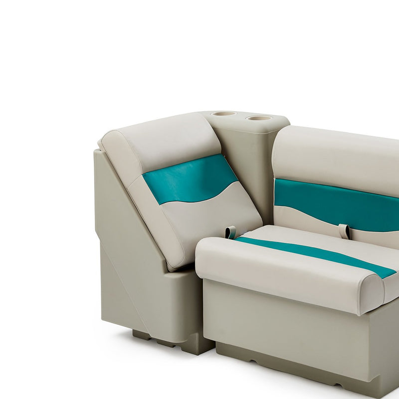 DeckMate Classic Right Lean Back Boat Seat attached