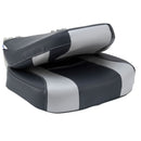 DeckMate Economy Center Hinge Cushion Fishing Boat Seat Charcoal Gray Marine Grade Vinyl for sale