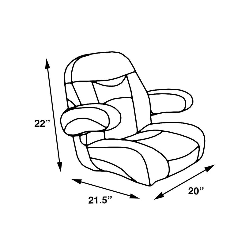 Low Back Helm Chair Boat Seat dimensions