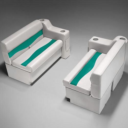 Ivory & Teal Pontoon Boat Furniture