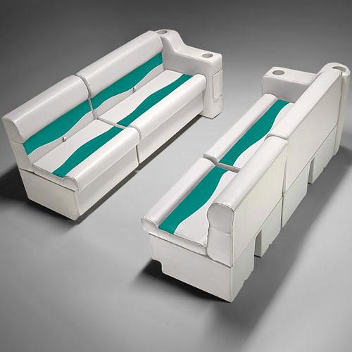 Ivory & Teal Pontoon Boat Furniture