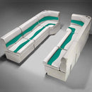 Ivory & Teal Pontoon Boat Furniture