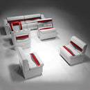 Gray, Red & Charcoal Pontoon Boat Furniture