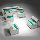 Ivory & Teal Pontoon Boat Furniture