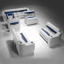 Gray, Blue & Charcoal Pontoon Boat Seats
