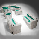 Ivory & Teal Pontoon Boat Furniture
