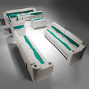 Ivory & Teal Pontoon Boat Furniture