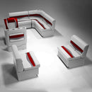 Gray, Red & Charcoal Pontoon Boat Furniture