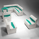 Ivory & Teal Pontoon Boat Furniture