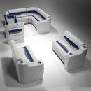 Gray, Blue & Charcoal Pontoon Boat Furniture