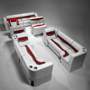 Gray, Red & Charcoal Pontoon Boat Furniture