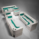 Ivory & Teal Pontoon Boat Furniture