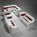 Gray, Red & Charcoal Pontoon Boat Furniture