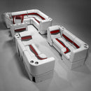 Gray, Red & Charcoal Pontoon Boat Furniture