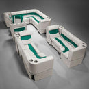 Ivory & Teal Pontoon Boat Furniture
