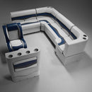 Gray, Blue & Charcoal Pontoon Boat Seats