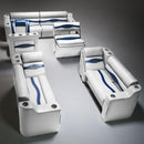 Gray, Blue & Charcoal Pontoon Boat Seats