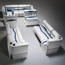 Gray, Blue & Charcoal Pontoon Boat Seats