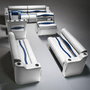 Gray, Blue & Charcoal Pontoon Boat Seats
