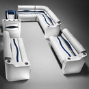 Gray, Blue & Charcoal Pontoon Boat Seats