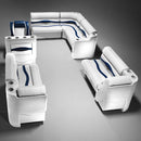 Gray, Blue & Charcoal Pontoon Boat Seat