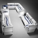 Gray, Blue & Charcoal Pontoon Boat Seats