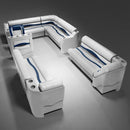 Gray, Blue & Charcoal Pontoon Boat Seats