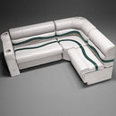 Ivory, Green & Tan Pontoon Boat Seats