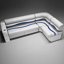 Gray, Blue & Charcoal Pontoon Boat Seats