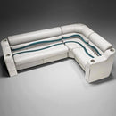 Ivory, Green & Tan Pontoon Boat Seats