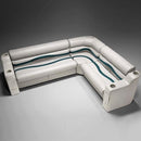 Ivory, Green & Tan Pontoon Boat Seats