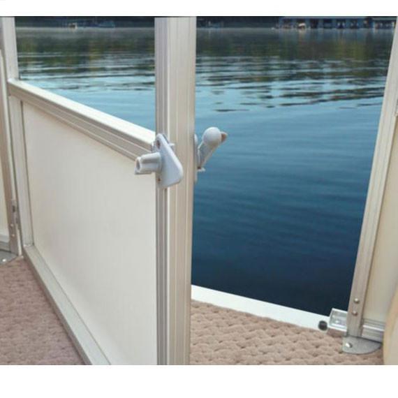 thumbnail image 2 of Lowe Boat Gate Latch Bracket Set (4 Pack) - 1 5/8 Inch, Gray Plastic, OEM 1868718 2 of 5
