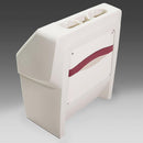 Ivory, Burgundy & Tan Pontoon Boat Console