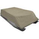 Premium tan acrylic pontoon boat covers